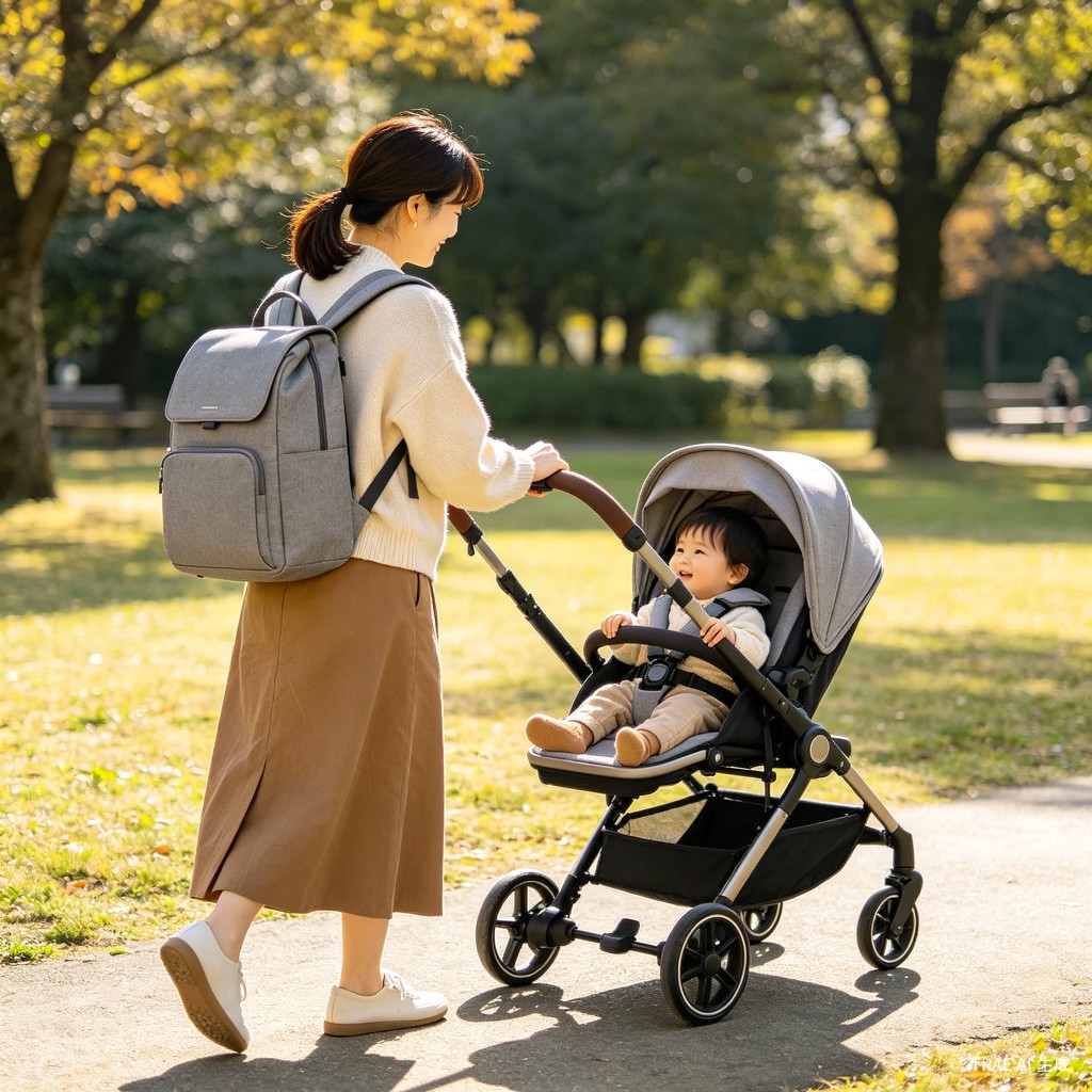 Gray Diaper Bag - Smart Organizer