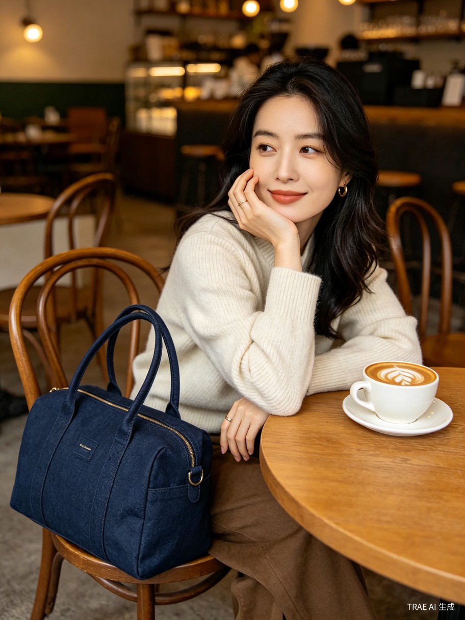 Navy Canvas Duffle - Weekend Companion